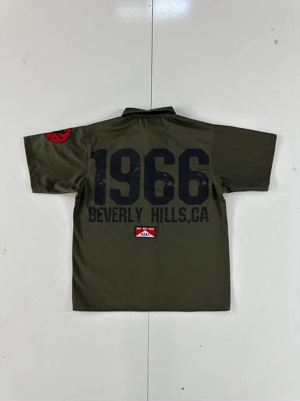 G.A.B.S Army Green Collar Button Up