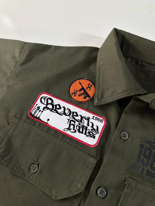 G.A.B.S Army Green Collar Button Up