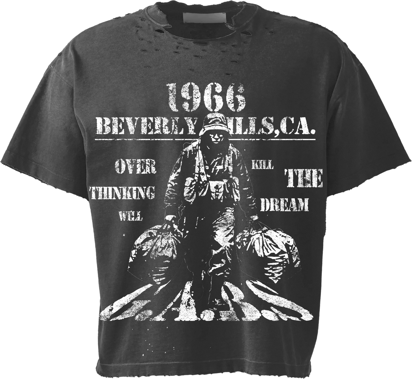 G.A.B.S Black Over Thinking Will Kill The Dream Tee