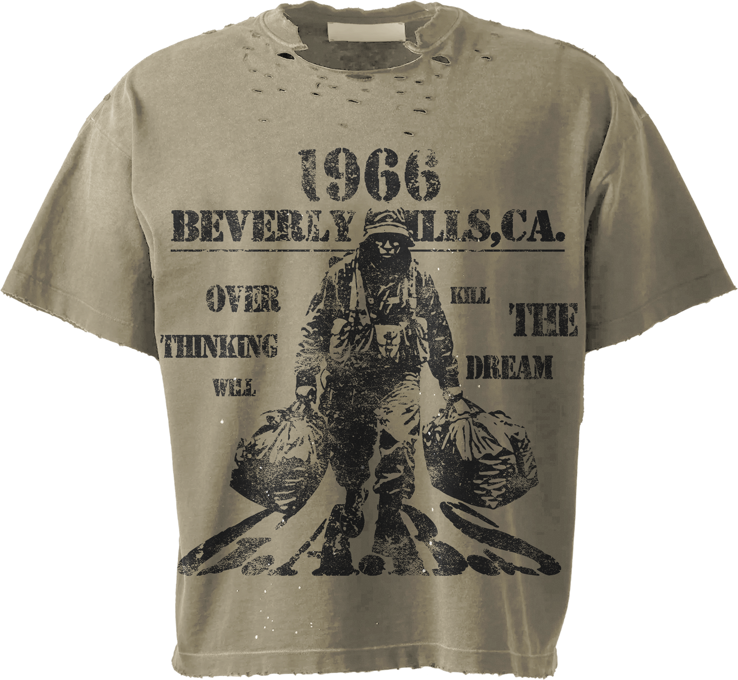 G.A.B.S Green Over Thinking Will Kill The Dream Tee
